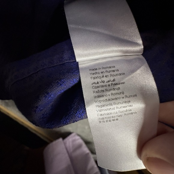 Eton Men's L Dark Blue Star Dobby Twill Contemporary Fit LS SEE DESCRIPTION - Picture 6 of 16